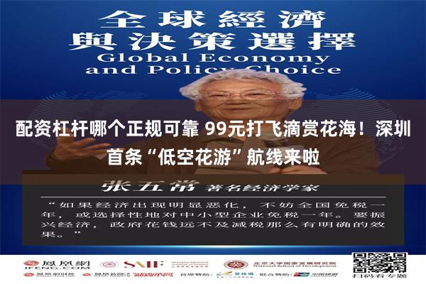 配资杠杆哪个正规可靠 99元打飞滴赏花海！深圳首条“低空花游”航线来啦