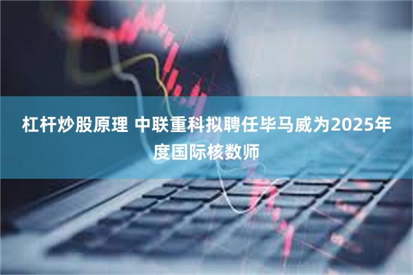 杠杆炒股原理 中联重科拟聘任毕马威为2025年度国际核数师
