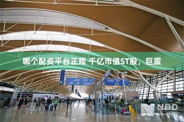 哪个配资平台正规 千亿市值ST股，巨震